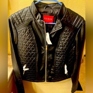 Woman’s Guess black leather jacket